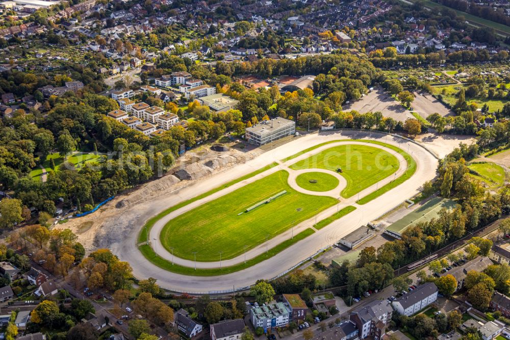 Dinslaken from above - racetrack racecourse - trotting in Dinslaken in the state of North Rhine-Westphalia