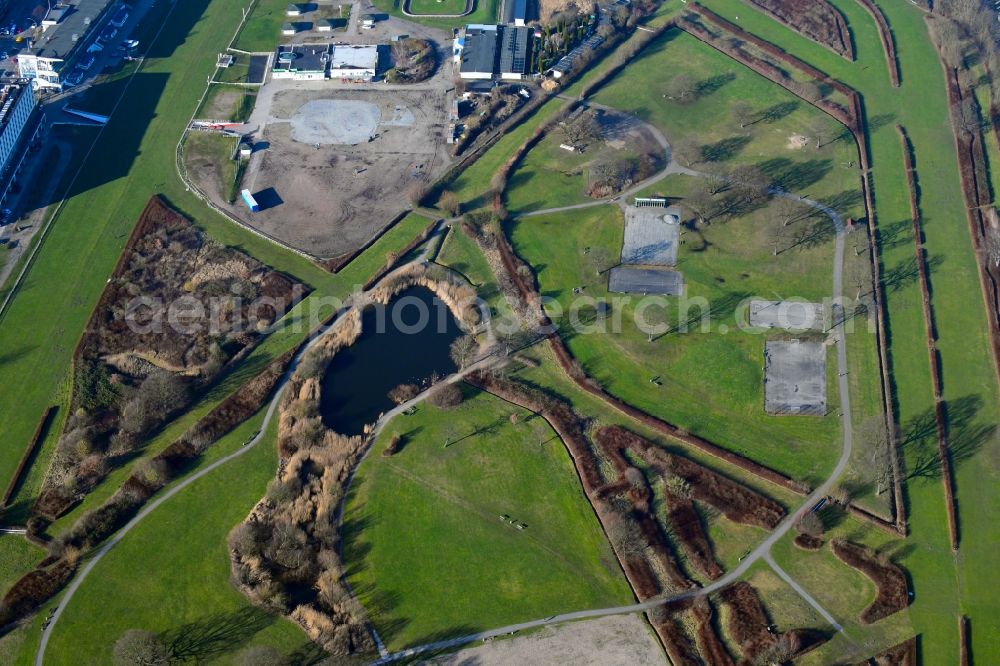 Hamburg from the bird's eye view: Racetrack racecourse - trotting of Hamburger Renn-Club e.V. in the district Horn in Hamburg, Germany