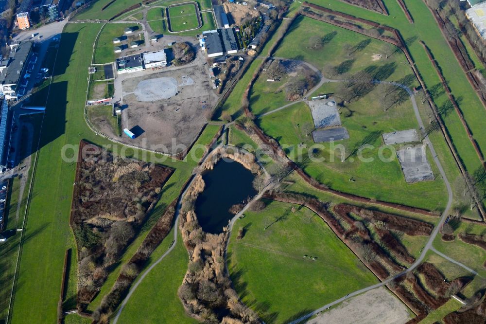 Aerial image Hamburg - Racetrack racecourse - trotting of Hamburger Renn-Club e.V. in the district Horn in Hamburg, Germany