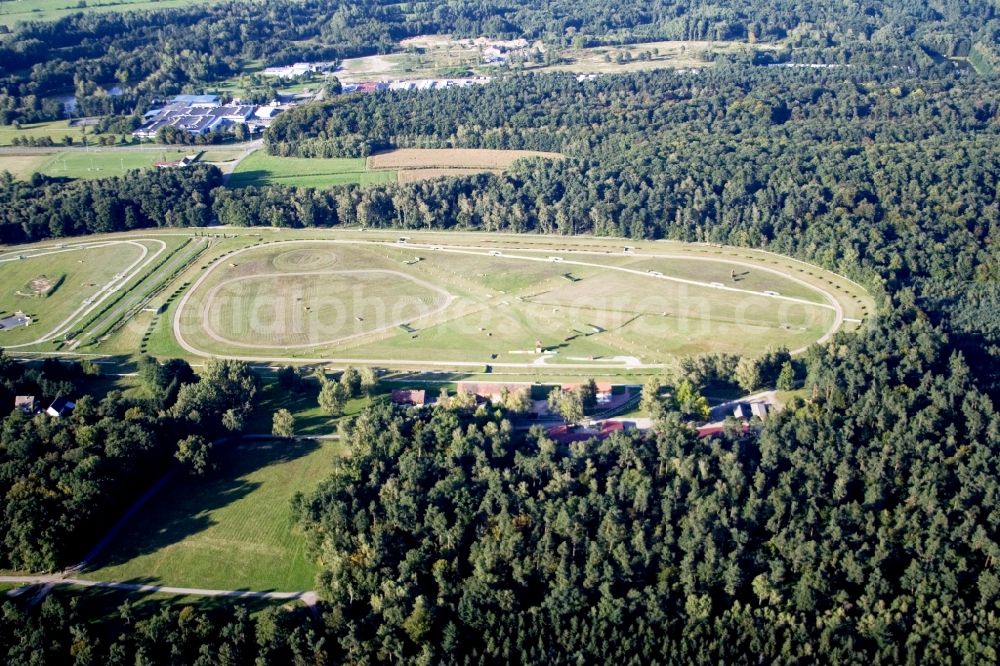 Elsass from above - Racetrack racecourse - trotting in Elsass in Grand Est, France