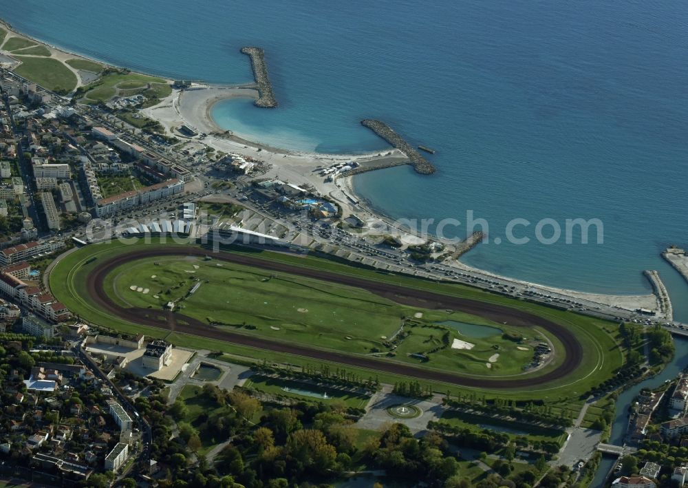 Aerial image Marseille - Racetrack racecourse - trotting am Parc Borely in Marseille in Provence-Alpes-Cote d'Azur, France