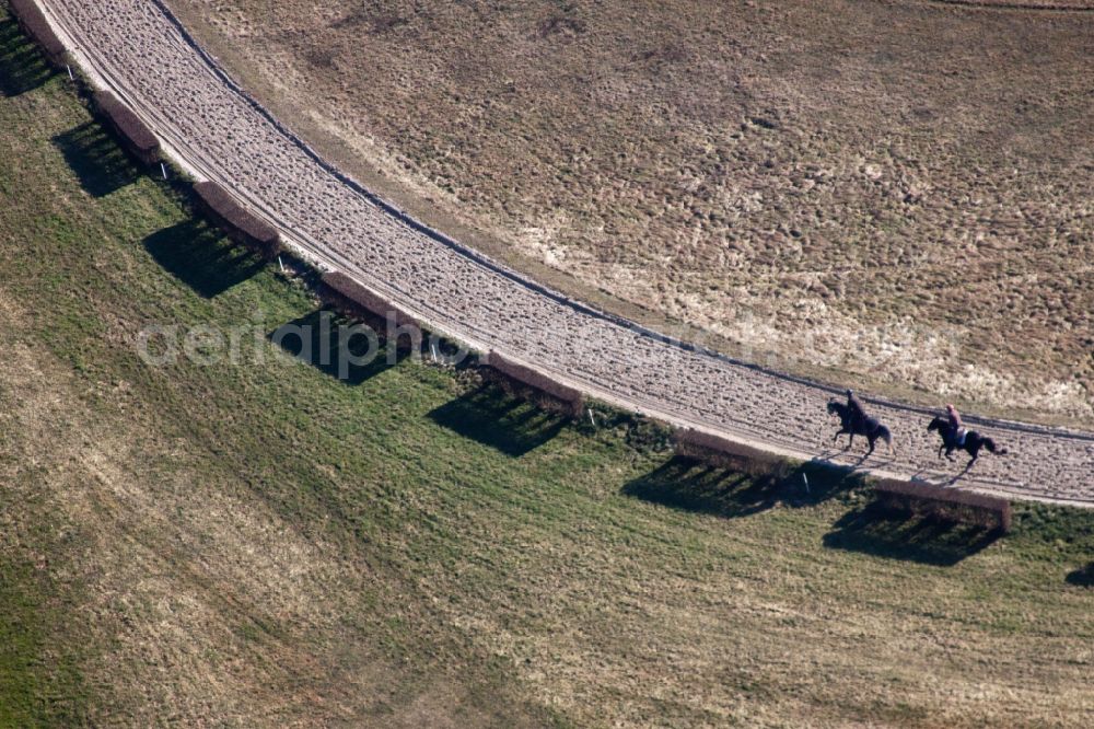 Elsass from above - Racetrack racecourse - trotting Wissembourg in the district Altenstadt in Elsass in Alsace-Champagne-Ardenne-Lorraine, France