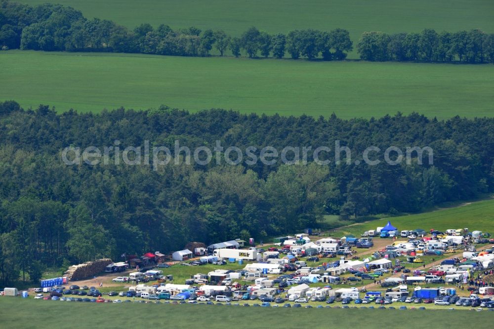 Altlandsberg from above - Racing event on the Stockcar - Arena - Altlandsberg in Brandenburg