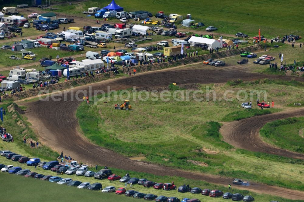 Altlandsberg from the bird's eye view: Racing event on the Stockcar - Arena - Altlandsberg in Brandenburg