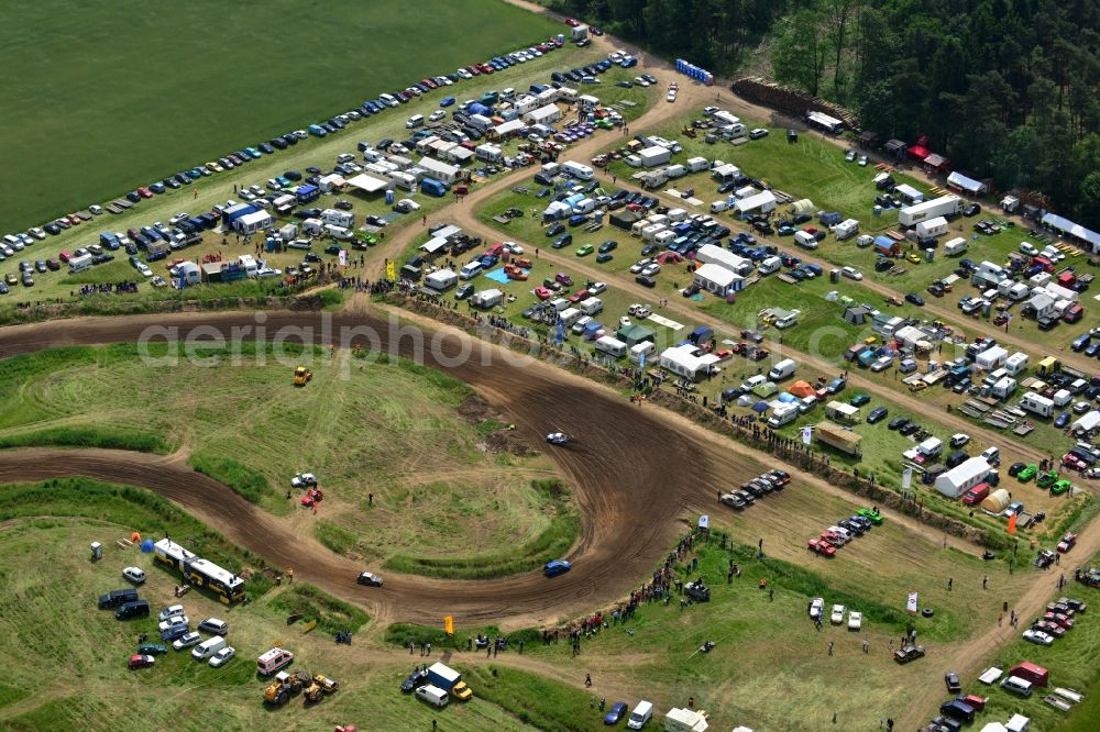 Altlandsberg from the bird's eye view: Racing event on the Stockcar - Arena - Altlandsberg in Brandenburg