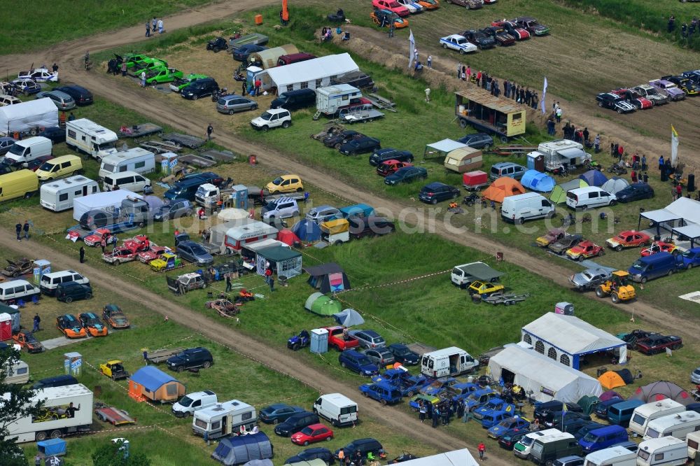 Altlandsberg from the bird's eye view: Racing event on the Stockcar - Arena - Altlandsberg in Brandenburg