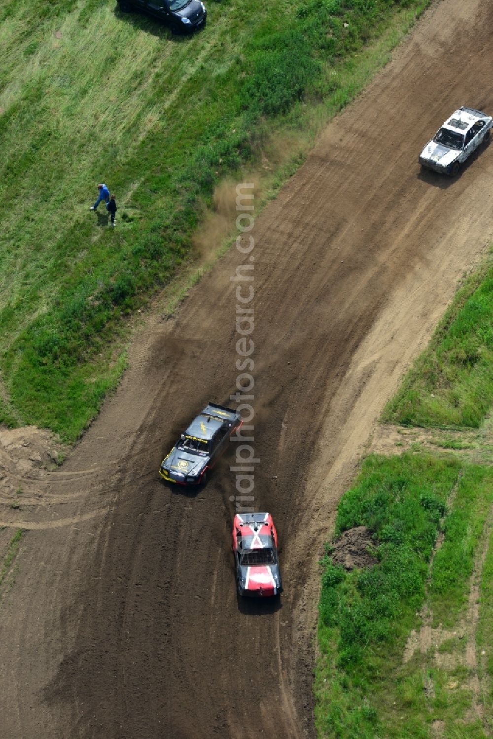 Aerial photograph Altlandsberg - Racing event on the Stockcar - Arena - Altlandsberg in Brandenburg