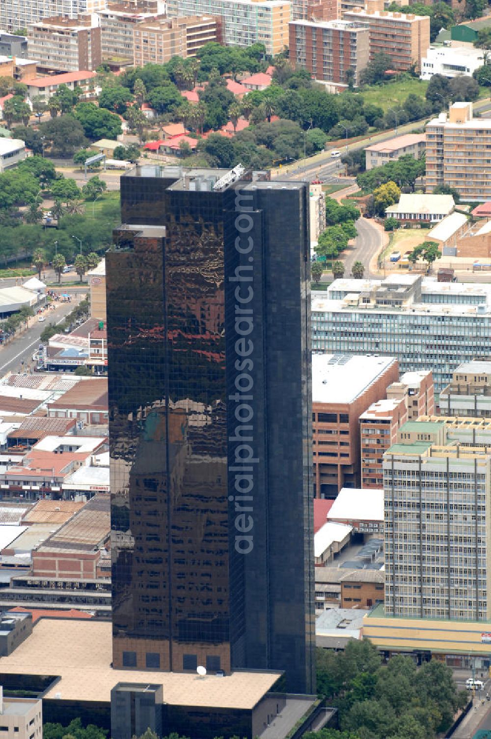 Aerial image Pretoria - Bürogebäude Reserve Bank Pretoria / Südafrika. Office building Reserve Bank Pretoria / South Africa.