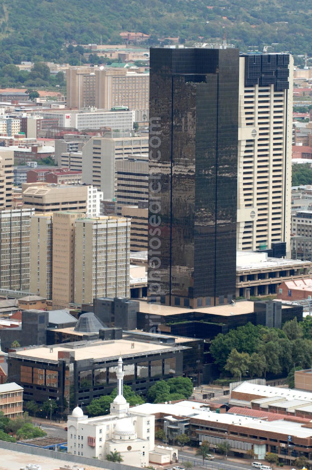 Aerial photograph Pretoria - Bürogebäude Reserve Bank Pretoria / Südafrika. Office building Reserve Bank Pretoria / South Africa.