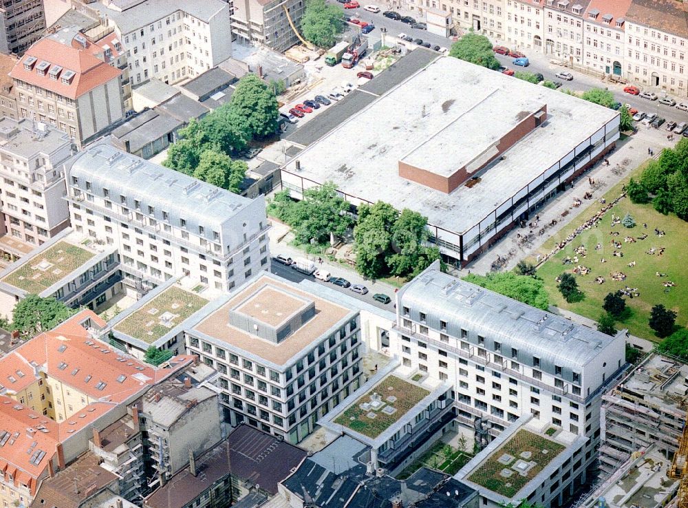 Berlin from above - Office building Residenz on Deutschen Theater on Reinhardtstrasse in the district Mitte in Berlin, Germany