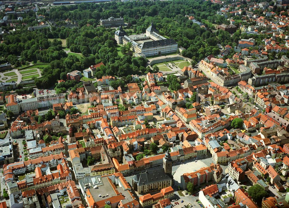 Gotha from above - Die Stadt Gotha zählt zu den ältesten Siedlungen Thüringens. The city Gotha is the oldest settlement in Thuringia.