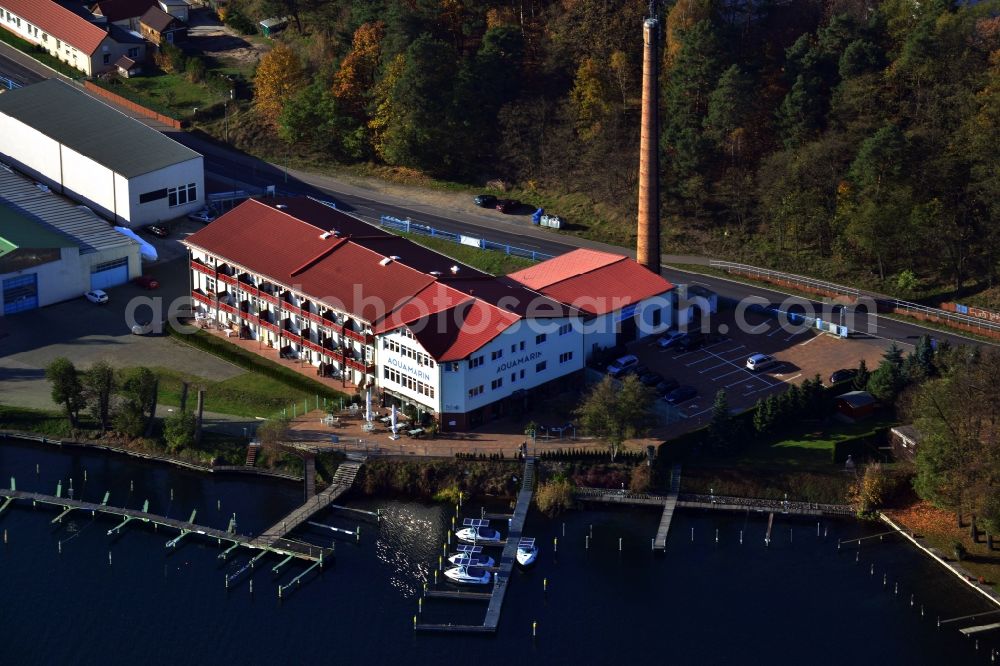 Aerial image Joachimsthal - View of the restaurant Aquamarin in Joachimsthal in the state Brandenburg