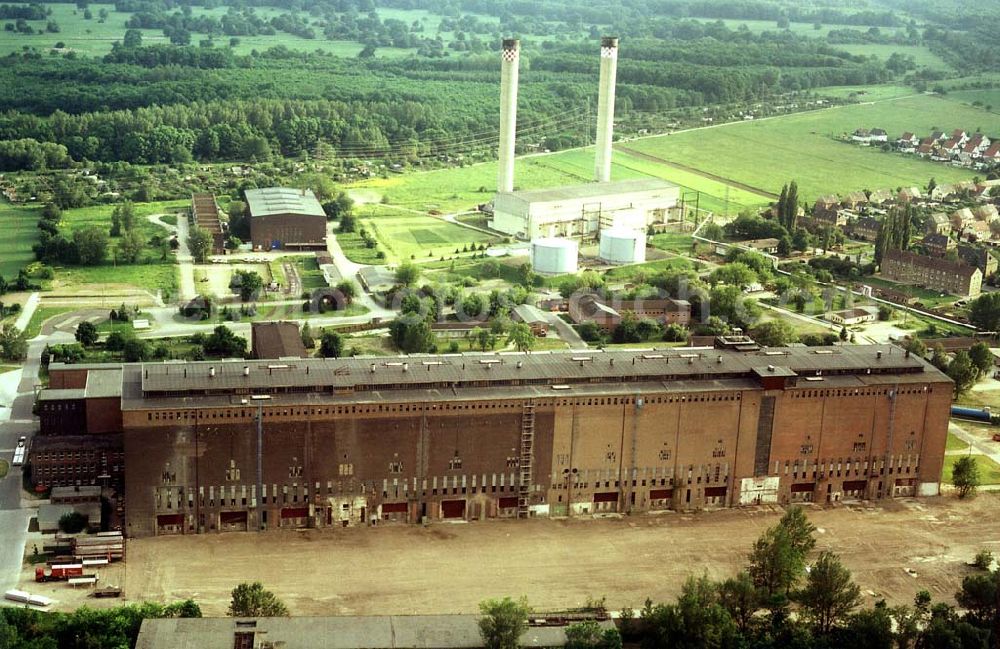 Vockerode/SA from above - Reste des ehem. Heizkraftwerkes Vockerode / SA.