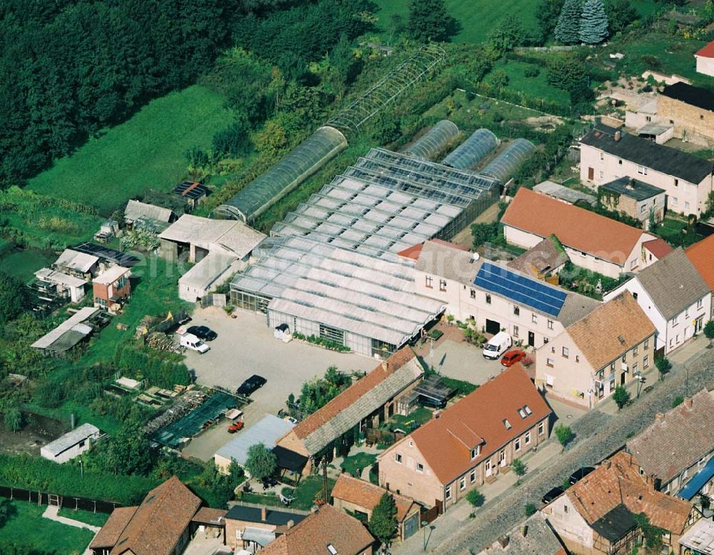 Aerial image 17252 Mirow / Mecklenburg-Vorpommern - Retuschierte Fassung der LBA der Fa. Krumm, H. Dietrich Gartenbau und Friedhofsgärtnerei Töpferstr. 20 17252 Mirow / Mecklenburg-Vorpommern