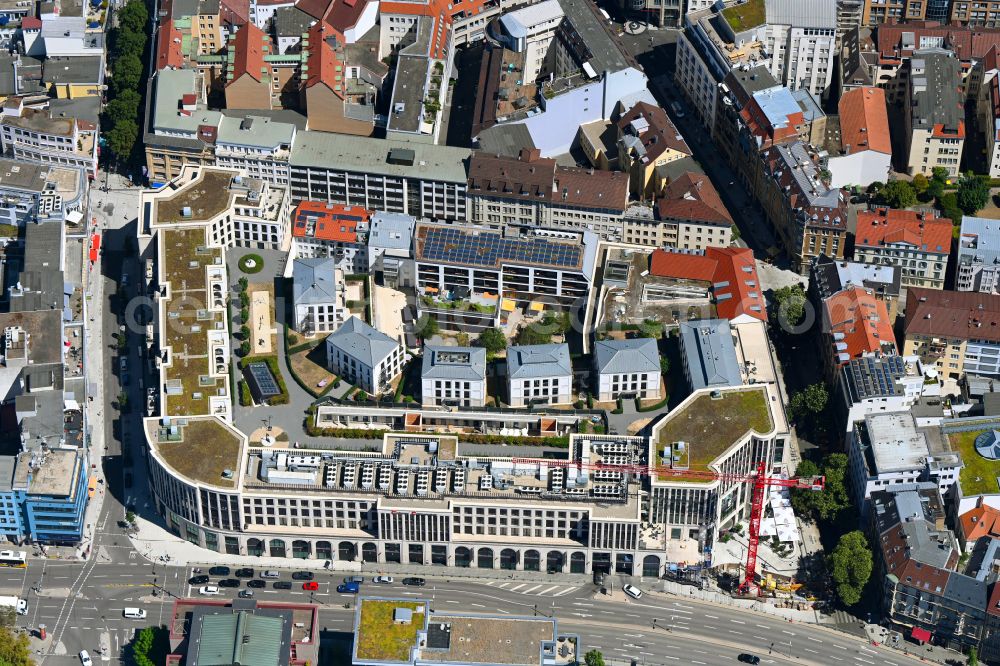 Stuttgart from above - Revitalization and expansion construction at the building complex of the shopping center DAS GERBER in Stuttgart in the state Baden-Wuerttemberg, Germany