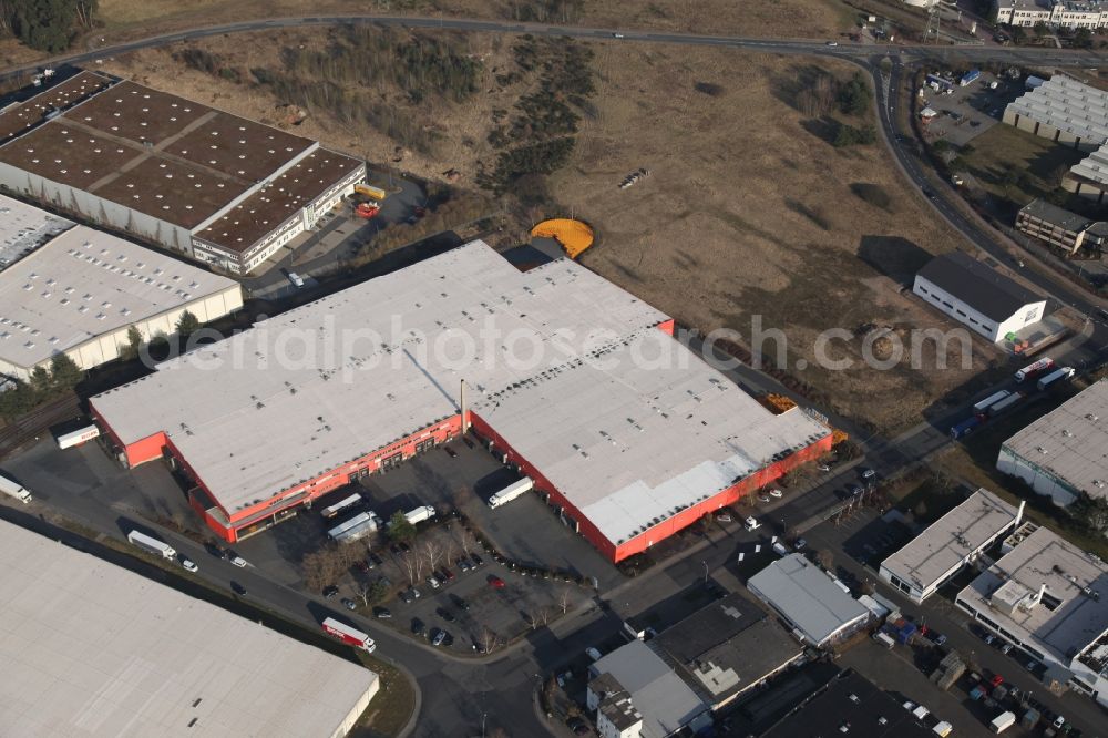 Aerial photograph Dietzenbach - Rewe were storage in Dietzenbach in the state Hesse