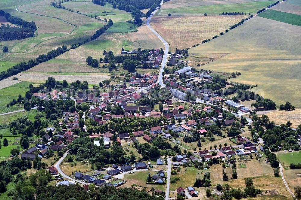 Aerial image Temnitzquell - Village view of Raegelin in the state Brandenburg, Germany