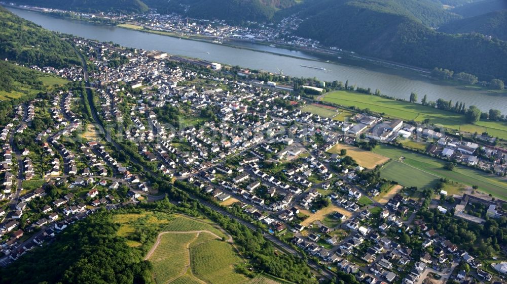 Rheinbrohl from above - Rheinbrohl in the state Rhineland-Palatinate, Germany