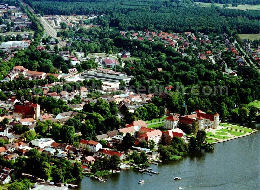 Aerial image Rheinsberg / BRB - Rheinsberg mit dem Schloß Rheinsberg.