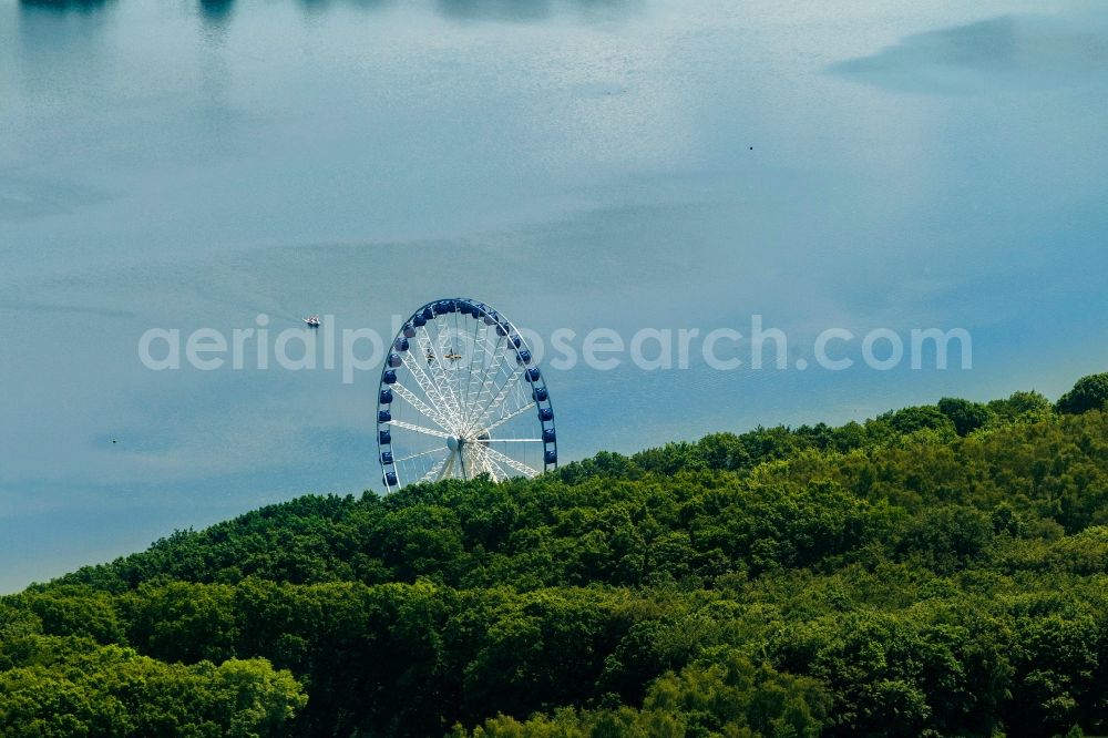 Bochum from above - View of a big wheel in Bochum in the state of North Rhine-Westphalia