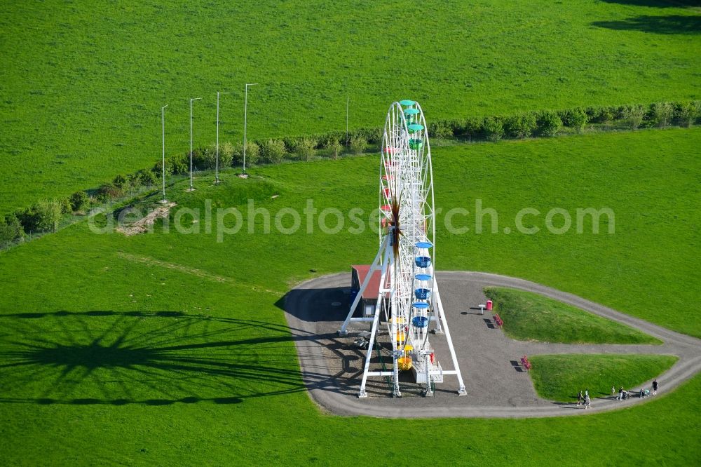 Lichtenau from the bird's eye view: Leisure Centre with ferris wheel - Amusement Park of Erlebnis- and Freizeitpark Lichtenau GmbH & Co. KG on Sachsenstrasse in the district Oberlichtenau in Lichtenau in the state Saxony, Germany