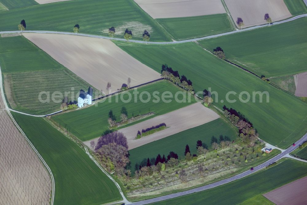 Aerial photograph Pförring - Roman fort in the field landscape at Pfoerring in Bavaria