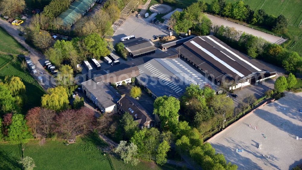 Aerial photograph Wachtberg - Rodderberg with Gut Broichhof in Wachtberg in the state North Rhine-Westphalia, Germany