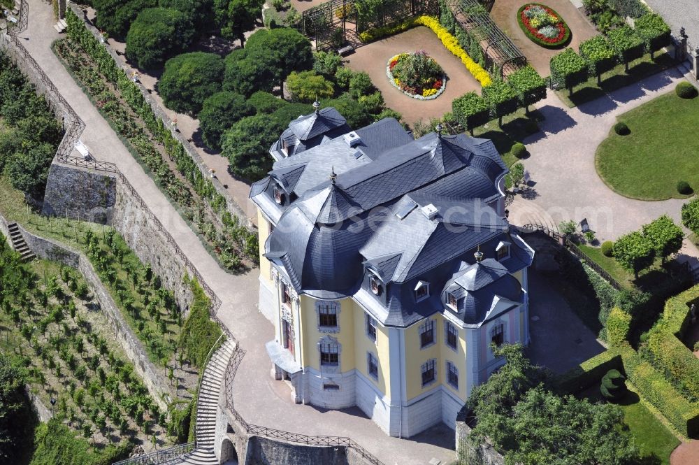 Dornburg-Camburg from the bird's eye view: View of the Rococo palace in Dornburg-Camburg in Thuringia