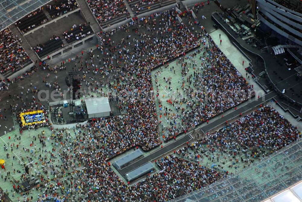 Berlin from the bird's eye view: 20:15 MEZ Rolling Stones Konzert im Berliner Olympiastadion