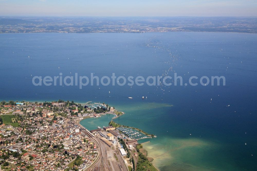 Romanshorn from the bird's eye view: Roman horn on the shores of Lake Constance in Switzerland