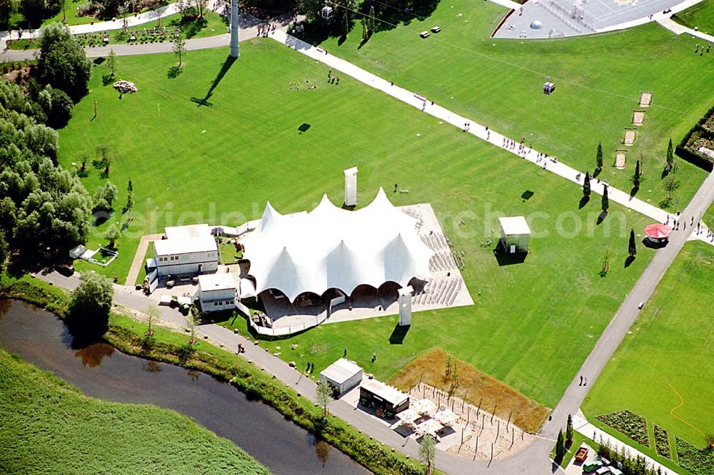 Aerial photograph Rostock / Mecklenburg Vorpommern - Rostock / Mecklenburg Vorpommern Gelände der 9A ( internationale Gartenbauausstellung in Rostock)