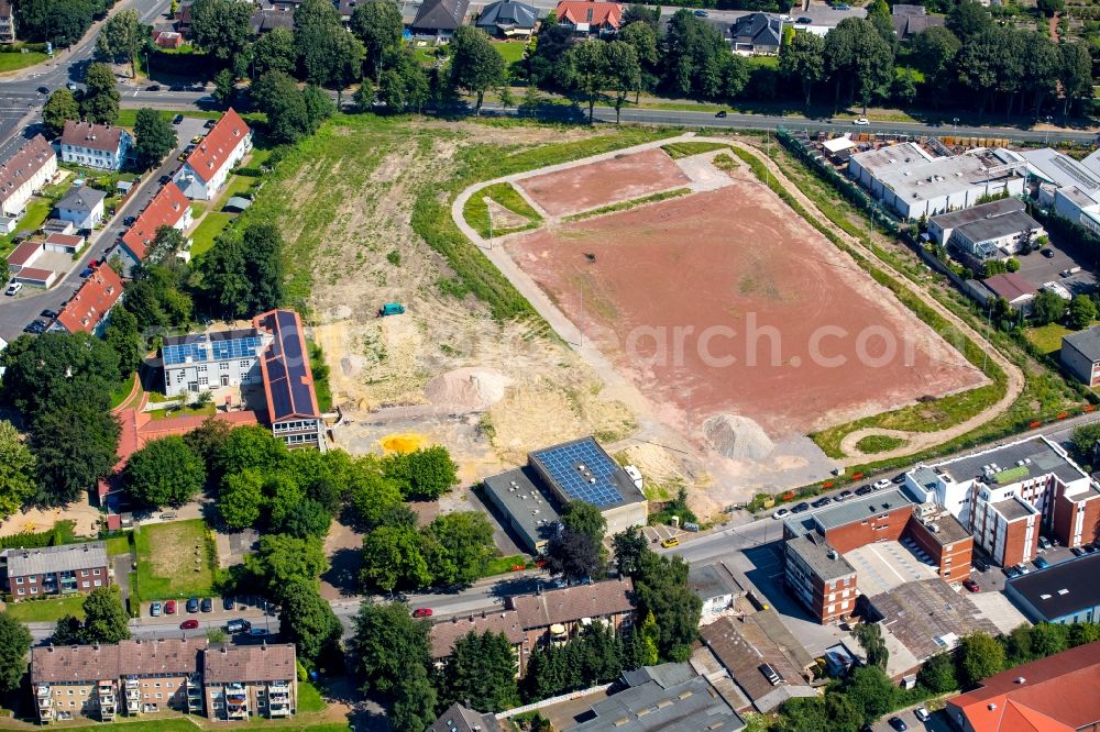 Aerial image Gladbeck - Decommissioning of the football sports field of the former FC Alemannia at Krusenkamp in Gladbeck in the state North Rhine-Westphalia