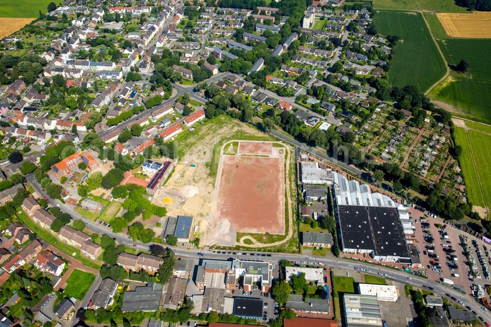 Aerial photograph Gladbeck - Decommissioning of the football sports field of the former FC Alemannia at Krusenkamp in Gladbeck in the state North Rhine-Westphalia