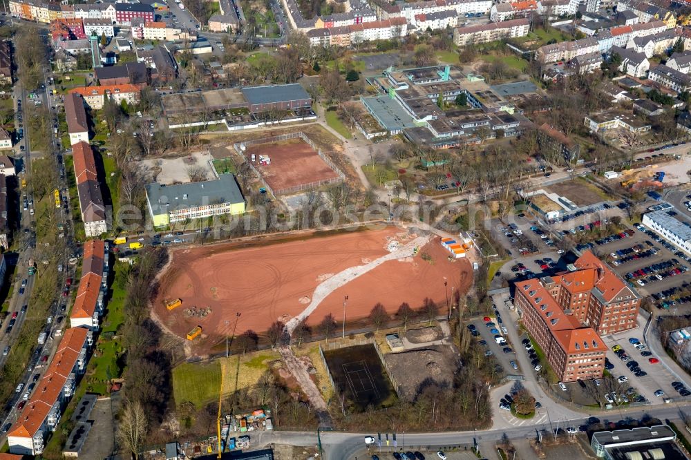 Aerial photograph Essen - Court sports field an der Heinrich- Strunk- street in Essen in the state North Rhine-Westphalia