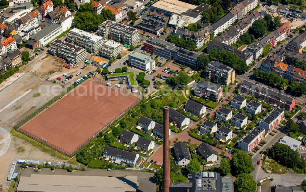 Aerial photograph Essen - Sports field from the VfL sports friends 07 Essen e.V. in Essen in the state North Rhine-Westphalia