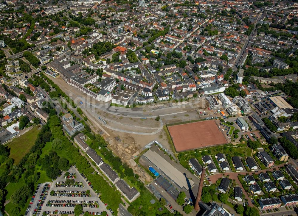 Aerial photograph Essen - Sports field from the VfL sports friends 07 Essen e.V. in Essen in the state North Rhine-Westphalia