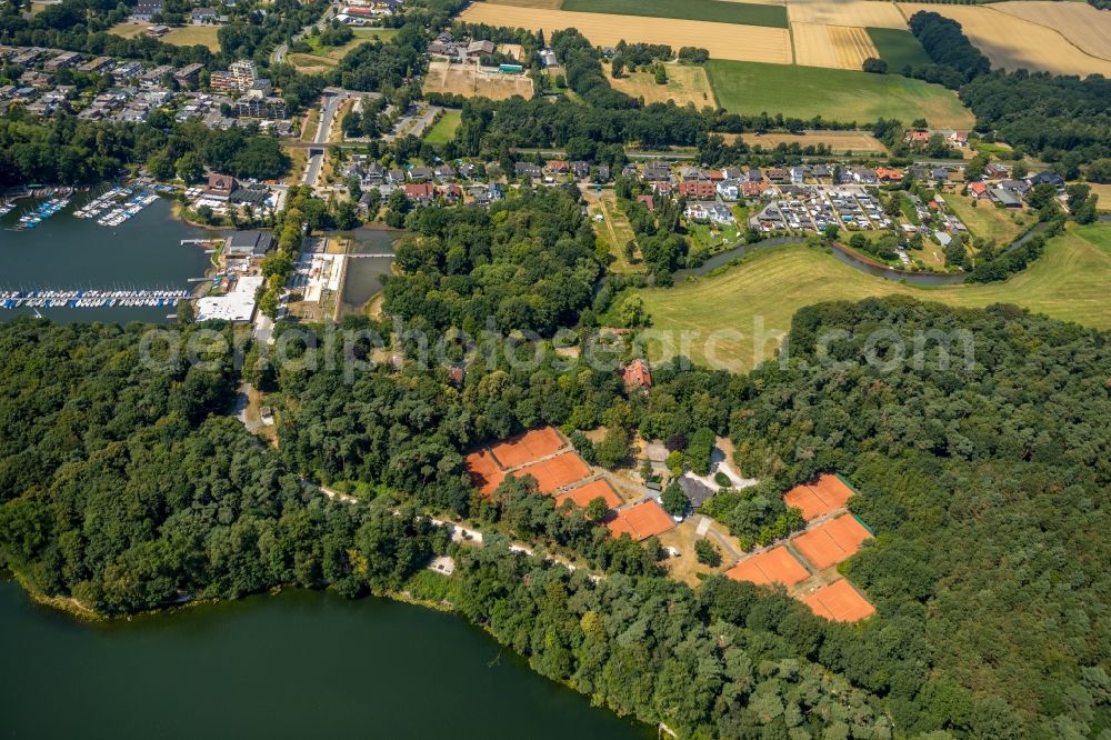 Haltern am See from above - Tennis court sports field of Halterner Tennis-Club e. V. in Haltern am See in the state North Rhine-Westphalia, Germany