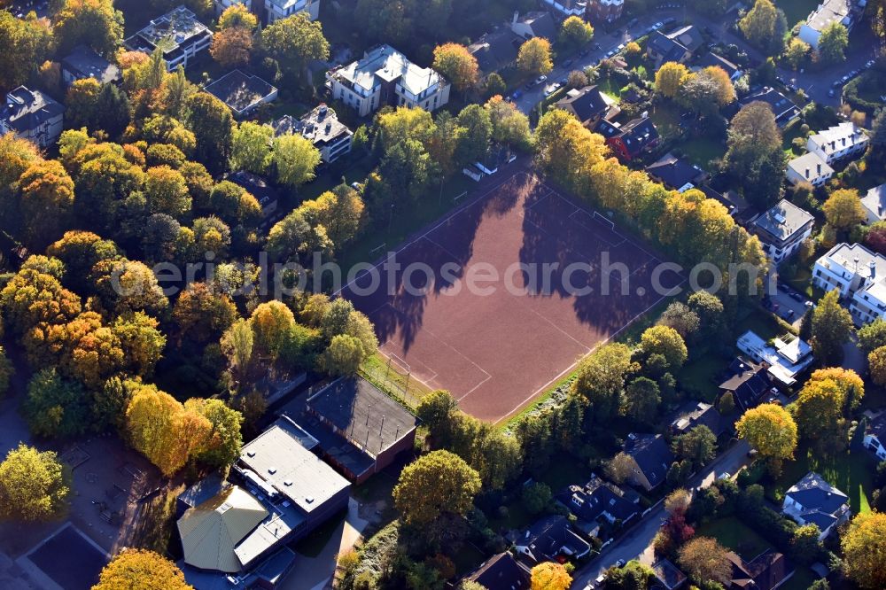 Aerial image Hamburg - Tennis court sports field Trenknerweg in the district Othmarschen in Hamburg, Germany