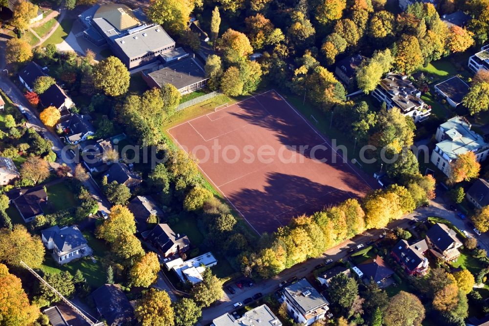 Aerial image Hamburg - Tennis court sports field Trenknerweg in the district Othmarschen in Hamburg, Germany