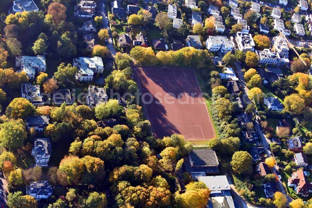 Aerial image Hamburg - Tennis court sports field Trenknerweg in the district Othmarschen in Hamburg, Germany