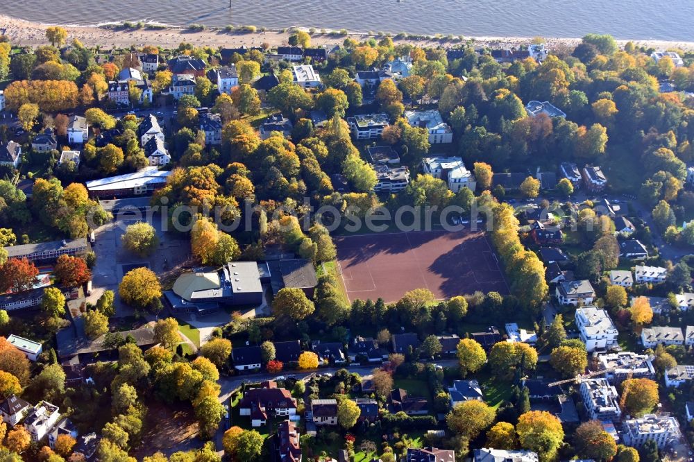 Aerial photograph Hamburg - Tennis court sports field Trenknerweg in the district Othmarschen in Hamburg, Germany