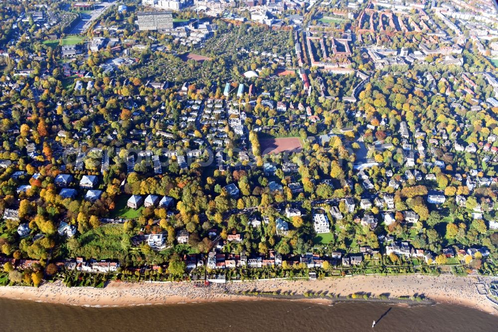 Aerial photograph Hamburg - Tennis court sports field Trenknerweg in the district Othmarschen in Hamburg, Germany