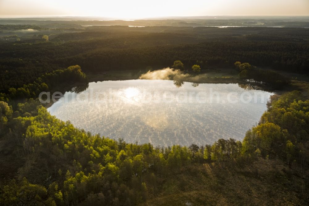 Roggentin from the bird's eye view: Red Lake at Roggentin in Mecklenburg - Western Pomerania
