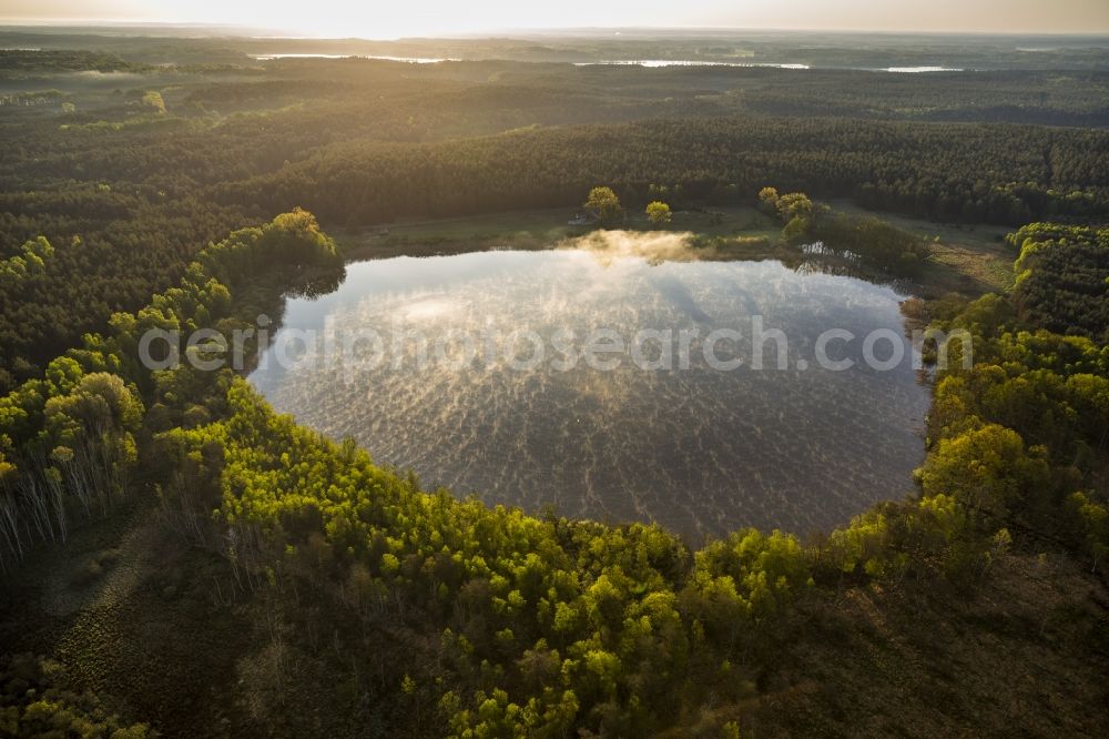 Roggentin from above - Red Lake at Roggentin in Mecklenburg - Western Pomerania