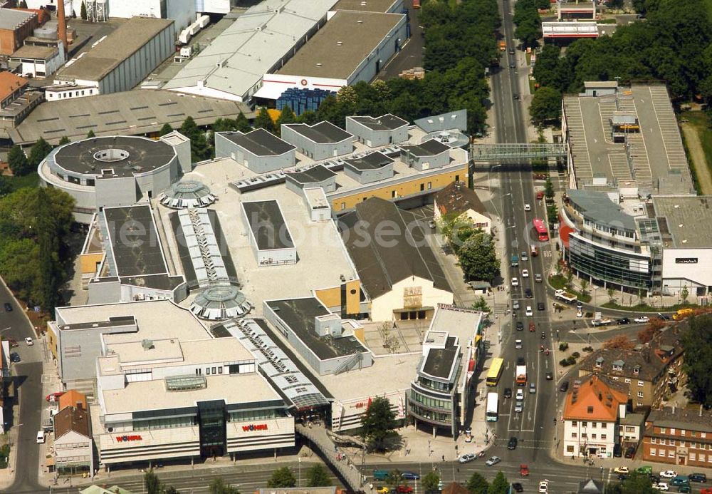 Aerial photograph Bayreuth / Bayern - Rothmain-Center im Stadtzentrum von Bayreuth.