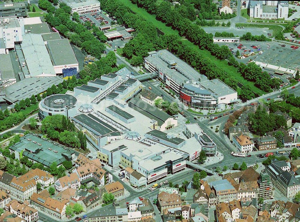 Bayreuth / Bayern from above - Rothmain-Center im Stadtzentrum von Bayreuth.