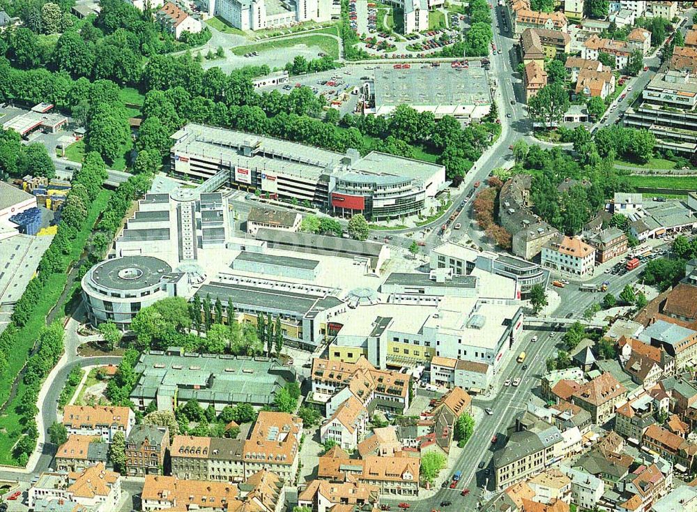 Bayreuth / Bayern from the bird's eye view: Rothmain-Center im Stadtzentrum von Bayreuth.