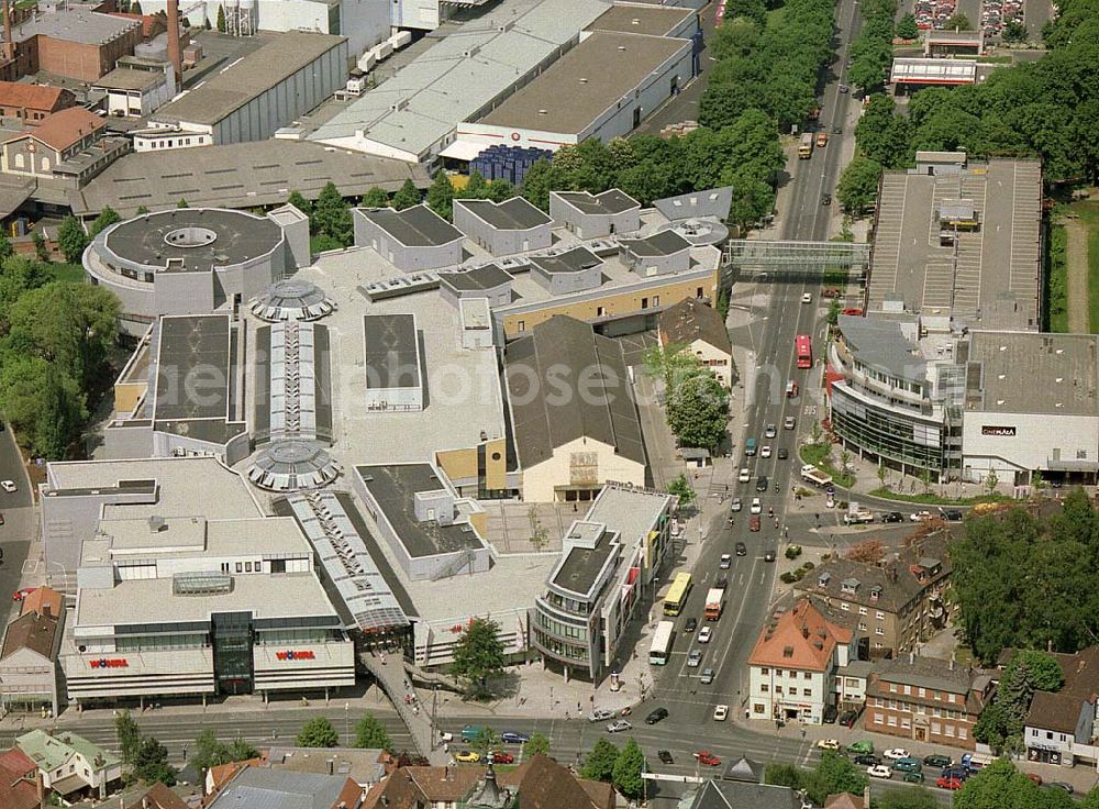 Aerial photograph Bayreuth / bayern - Rothmain-Center im Stadtzentrum von Bayreuth.