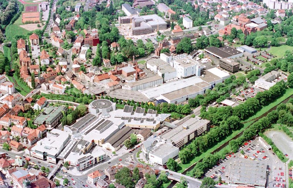 Aerial image Bayreuth / Bayern - Rotmain-Center und Meisel-Brauerei in 95444 Bayreuth. Tel.: 0921-401234