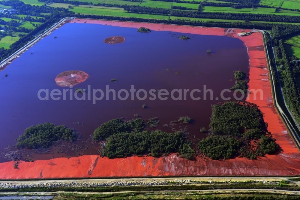 Stade from above - Sewage landfill near Stade in Lower Saxony